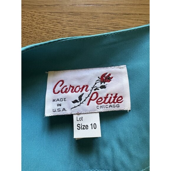 Caron Chicago Women Petite Size 10 Button Top Shoulder Pads Vintage USA MADE - Picture 3 of 9